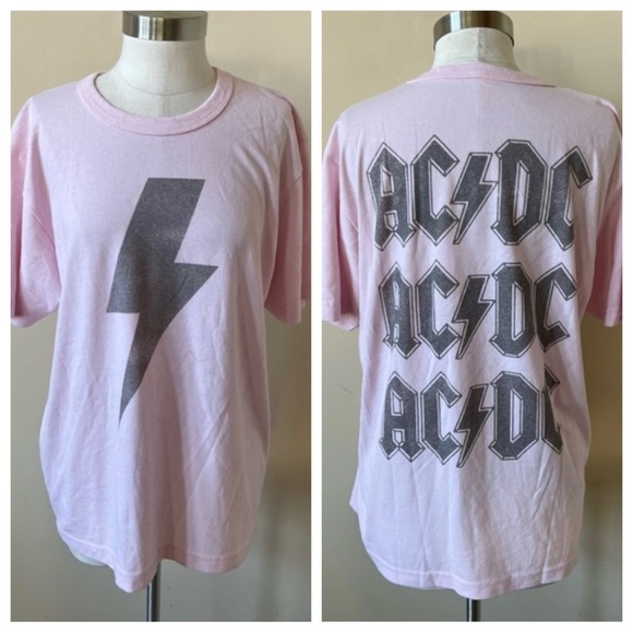 Recycled Karma | Tops | New Recycled Karma Acdc Lightning Bolt Band Tee ...